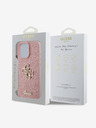 Guess Guess PU Fixed Glitter 4G fém logós hátlap iPhone 16 Pro rózsaszínű iPhone 16 Pro készülékhez