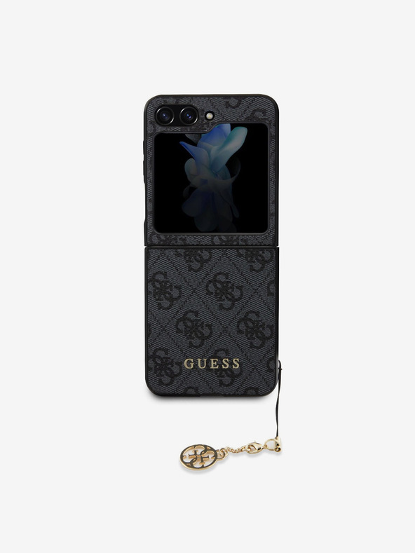 Guess 4G Charm Zadní Kryt pro Samsung Galaxy Z Flip 5 Grey Telefontok