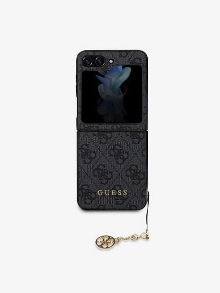 Guess 4G Charm Zadní Kryt pro Samsung Galaxy Z Flip 5 Grey Telefontok