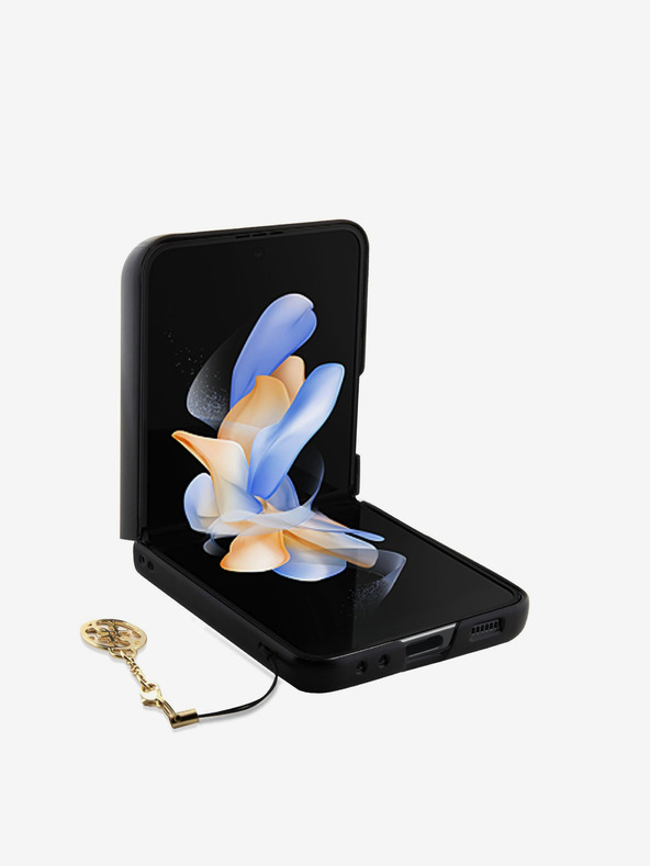Guess 4G Charm Zadní Kryt pro Samsung Galaxy Z Flip 5 Grey Telefontok