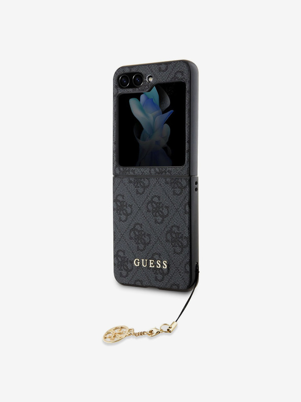 Guess 4G Charm Zadní Kryt pro Samsung Galaxy Z Flip 5 Grey Telefontok