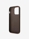 Guess PU 4G Metal Logo Zadní Kryt pro iPhone 15 Pro Max Brown Telefontok