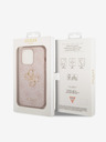 Guess Guess PU 4G fém logós hátlap iPhone 15 Pro készülékhez rózsaszínű