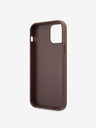 Guess Guess PU 4G fém logós hátlap iPhone 12/12 Pro barna színű iPhone 12/12 Pro készülékre