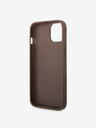 Guess Guess PU 4G fém logós fém hátlap iPhone 14 készülékhez Barna