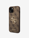 Guess Guess PU 4G fém logós hátlap iPhone 15 készülékhez Barna
