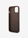 Guess Guess PU 4G fém logós hátlap iPhone 15 készülékhez Barna
