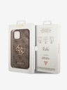 Guess Guess PU 4G fém logós hátlap iPhone 15 készülékhez Barna