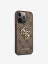 Guess Guess PU 4G fém logós hátlap iPhone 13 Pro Max készülékhez Barna