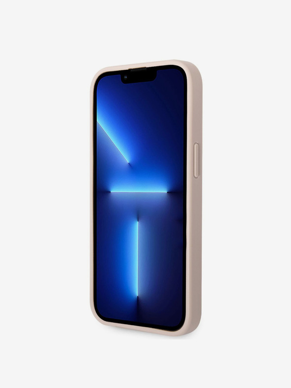 Guess Guess PU 4G fém logós hátlap az iPhone 14 rózsaszínű készülékhez