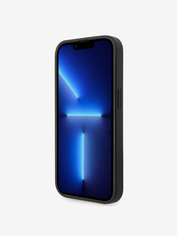 Guess Guess PU 4G fém logós hátlap az iPhone 15 Pro szürke modellhez