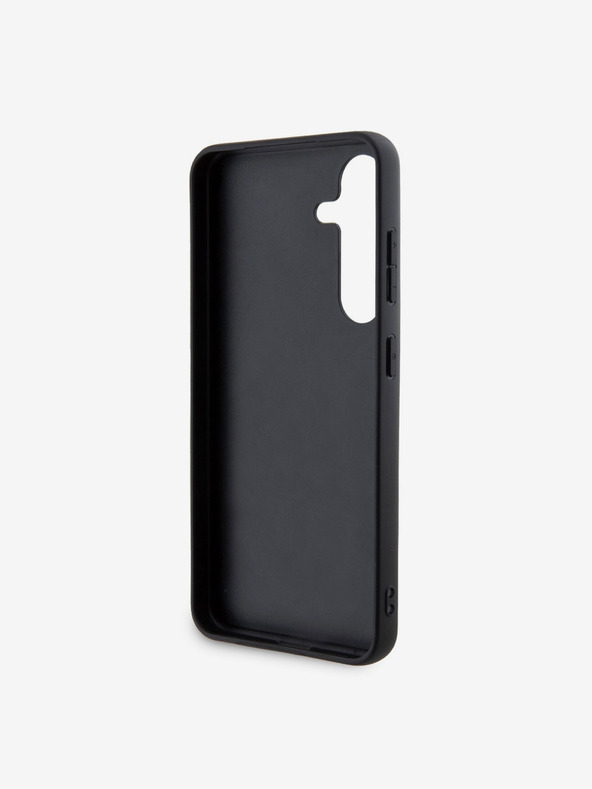 DKNY PU bőr kockás mintás és csíkos hátsó borító Samsung Galaxy S24 fekete DKNY Galaxy S24 fekete DKNY