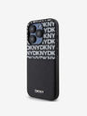 DKNY PU bőr Ismétlődő mintás kártyazseb hátlap iPhone 14 Pro Max-hoz Fekete DKNY DKNY