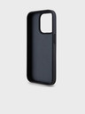 DKNY PU bőr ismétlődő mintás, tónusos csíkos hátlapi borító iPhone 15 Pro Max-hoz Fekete DKNY