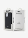 DKNY PU bőr ezüst fém logós Magsafe hátlap iPhone 13-hoz Fekete DKNY DKNY