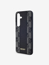 DKNY PU bőr kockás mintás Magsafe hátsó borító Samsung Galaxy S24 fekete DKNY