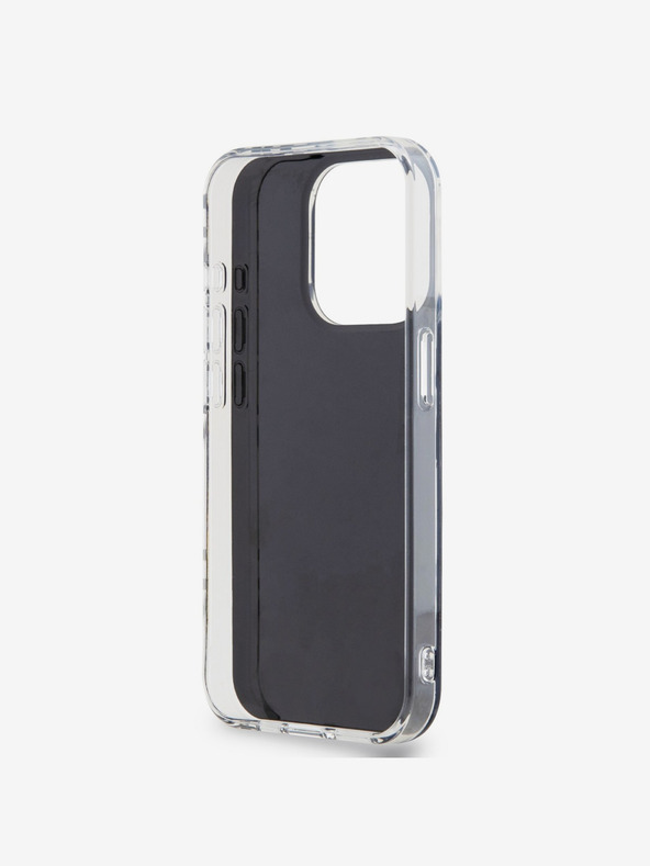 DKNY PC/TPU kockás mintás hátsó borító iPhone 15 Pro Max-hoz Fekete DKNY