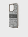 DKNY PU bőr ismétlődő mintás, tónusos csíkos hátlap iPhone 14 Pro bézs DKNY DKNY