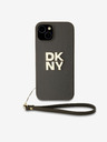 DKNY PU bőr Stack Logo csuklópánt hátlap iPhone 13-hoz Barna DKNY DKNY
