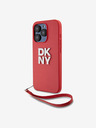 DKNY PU bőr Stack Logo csuklópánt hátlap iPhone 15 Pro piros DKNY DKNY