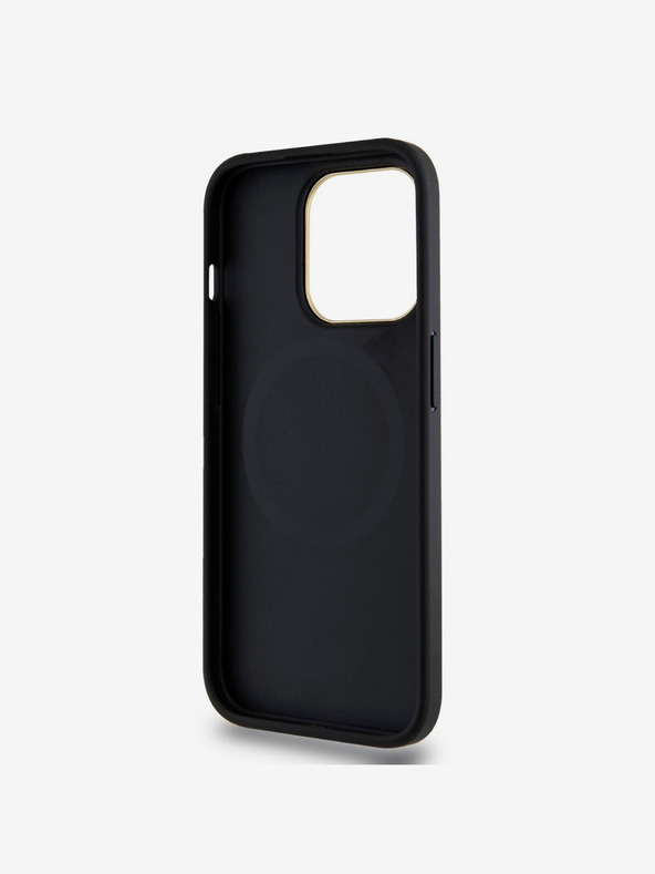 DKNY PU bőr kockás mintás Magsafe hátlap iPhone 15 Pro Max fekete DKNY DKNY