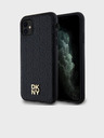 DKNY PU bőr Repeat Pattern Stack Logo Magsafe hátlap iPhone 11 fekete DKNY DKNY fekete iPhone 11-hez