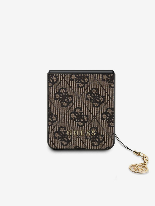 Guess Guess 4G Charm hátlapi borító Samsung Galaxy Z Flip 5 készülékhez Barna
