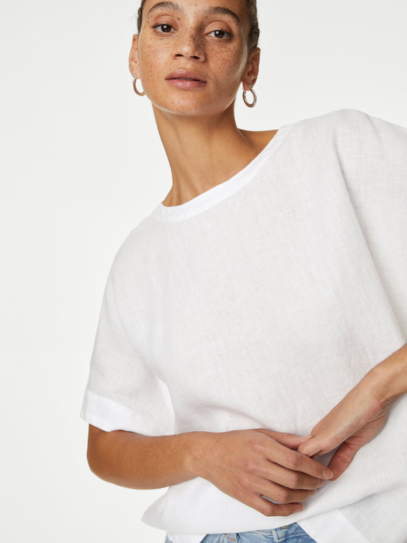 Marks & Spencer Fehér női vászonblúz Marks & Spencer Marks & Spencer