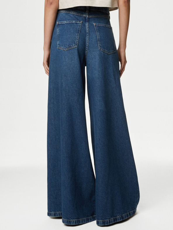 Marks & Spencer Sötétkék női széles farmernadrág Marks & Spencer