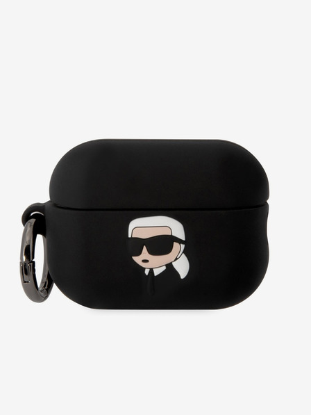 Karl Lagerfeld 3D Logo NFT Karl Head NFT Karl Head szilikon tok Airpods Pro 2 fekete Karl Lagerfeld