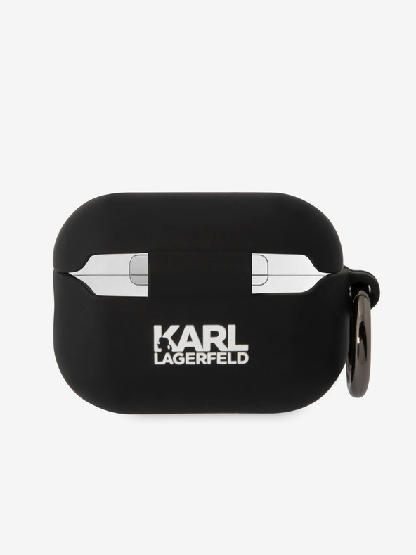 Karl Lagerfeld 3D Logo NFT Karl Head NFT Karl Head szilikon tok Airpods Pro 2 fekete Karl Lagerfeld
