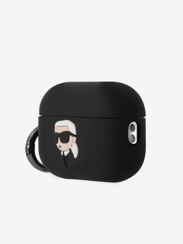 Karl Lagerfeld 3D Logo NFT Karl Head NFT Karl Head szilikon tok Airpods Pro 2 fekete Karl Lagerfeld