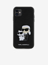 Karl Lagerfeld PU Saffiano Karl és Choupette NFT hátlap iPhone 11 fekete Karl Lagerfeld fekete iPhone 11-re