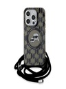 Karl Lagerfeld Karl Lagerfeld IML Monogram Kereszttest K&CH Heads MagSafe hátlap iPhone 15 Pro-hoz Fekete
