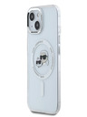 Karl Lagerfeld Karl Lagerfeld IML K&CH Heads fémkeretes MagSafe hátlap az iPhone 15 készülékhez Átlátszó