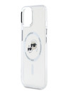 Karl Lagerfeld Karl Lagerfeld IML K&CH Heads fémkeretes MagSafe hátlap az iPhone 15 készülékhez Átlátszó