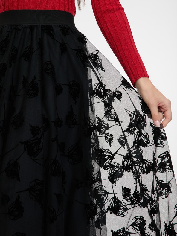 Orsay ORSAY fekete női midi szoknya