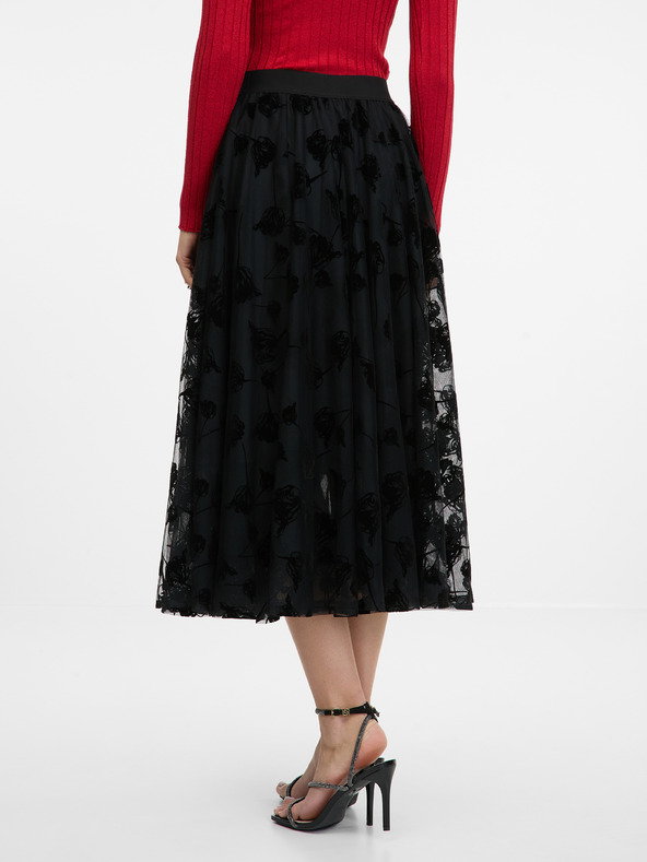 Orsay ORSAY fekete női midi szoknya