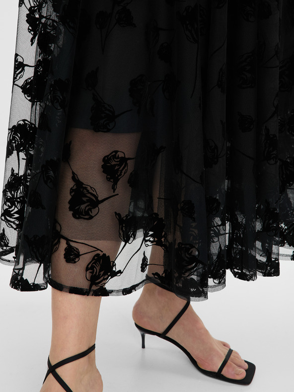 Orsay ORSAY fekete női midi szoknya