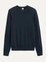 Celio Sötétkék gyapjú alap pulóver Celio Semerirond