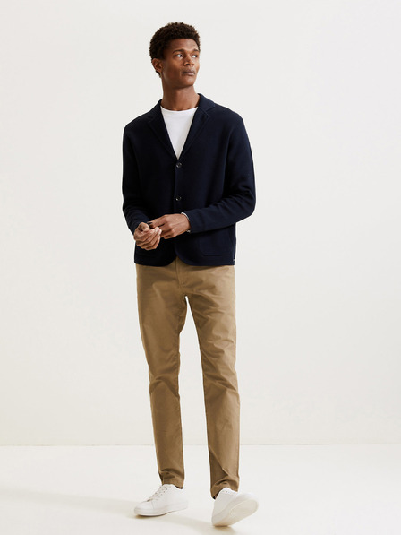 Marks & Spencer Szoros szabású chino nadrág sztreccsel Marks & Spencer bézs színű