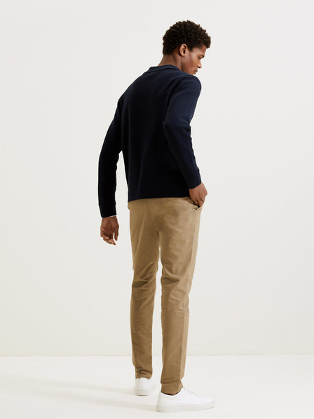 Marks & Spencer Szoros szabású chino nadrág sztreccsel Marks & Spencer bézs színű