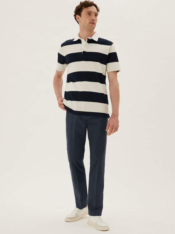 Marks & Spencer Stretch chino nadrág Marks & Spencer tengerészkék