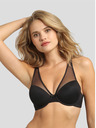 DIM Fekete női merevítő alatti melltartó Dim GENEROUS INVISIBLE INVISIBLE UNDERWIRE PADDEDED BRA