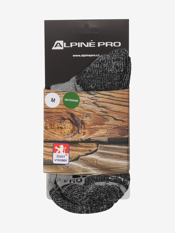 ALPINE PRO Sportzokni antibakteriális kezeléssel ALPINE PRO KEROWE szürke