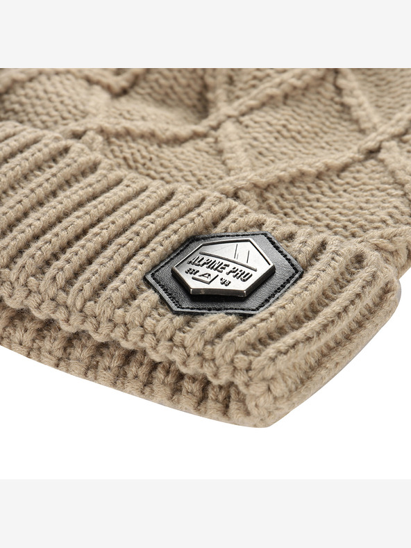 ALPINE PRO Téli sapka pomponnal ALPINE PRO GODERE fehér paprika