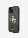 Guess Guess PU 4G fém logós fém hátlap iPhone 15 szürke készülékhez