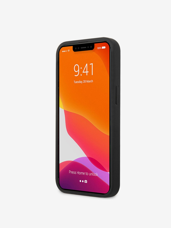 Guess PU 4G Metal Logo Zadní Kryt pro iPhone 13 Grey Telefontok