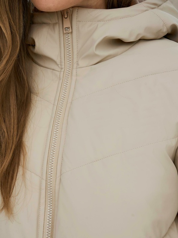 Jacqueline de Yong Bézs női téli steppelt kabát JDY Rikka Rikka