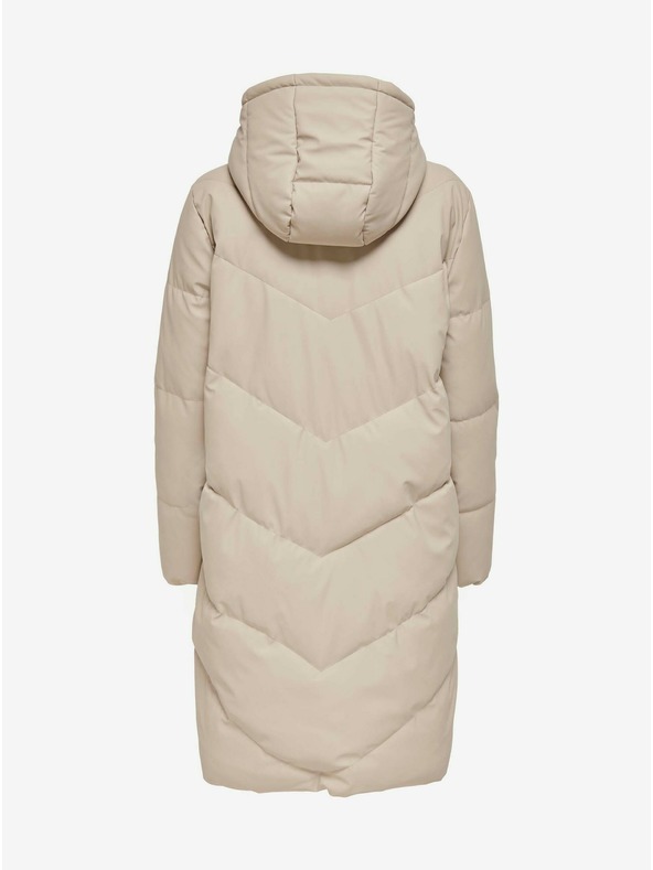 Jacqueline de Yong Bézs női téli steppelt kabát JDY Rikka Rikka